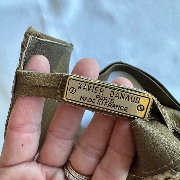 Vintage Xavier Danaud Leopard Faux Fur Leather Sling Bag Made in France - Picture 5 of 11